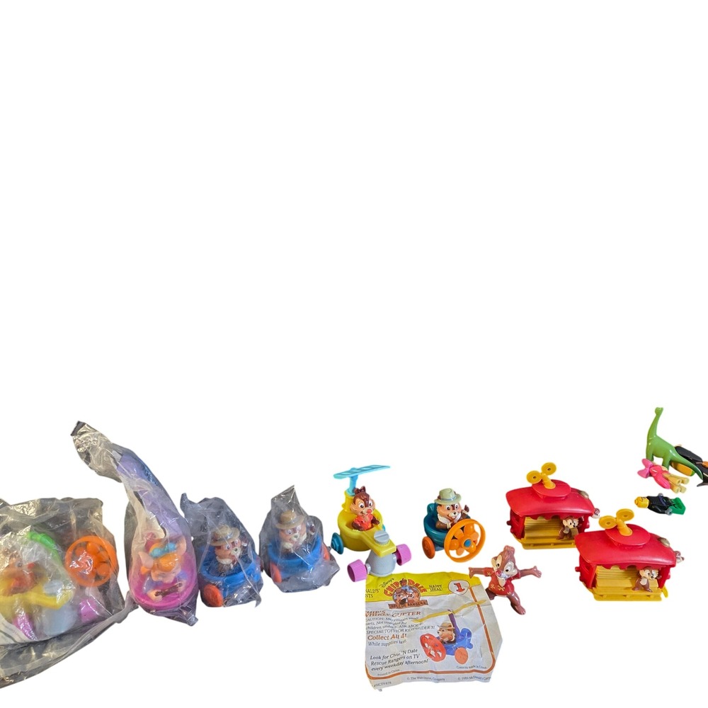 Disney Chip n Dale Rescue‎ Rangers Happy Meal Toys Lot 1989 McDonald's Collect